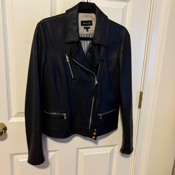 Massimo Dutti Leather Jacket - Picture 1 of 10